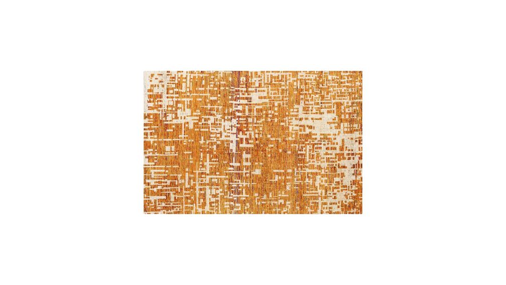 Alfombra Anudada a Mano Celosia Anaranjada de 183 cm x 274 cm