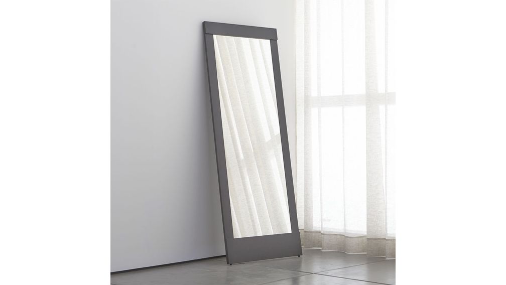 Espejo de Piso Colby Gris Metal - cratebarrelco