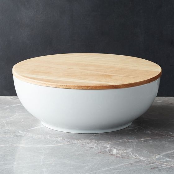 Bowl Con Tapa de Madera Merge cratebarrelco