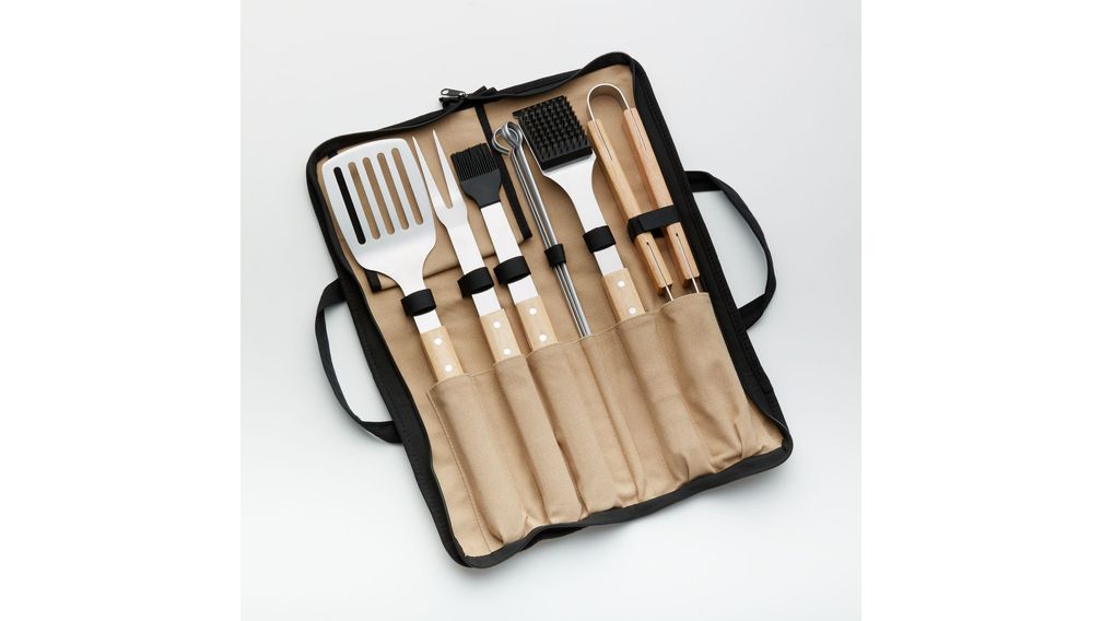 Set x 15 Utensilios de cocina en silicona y madera - Beige